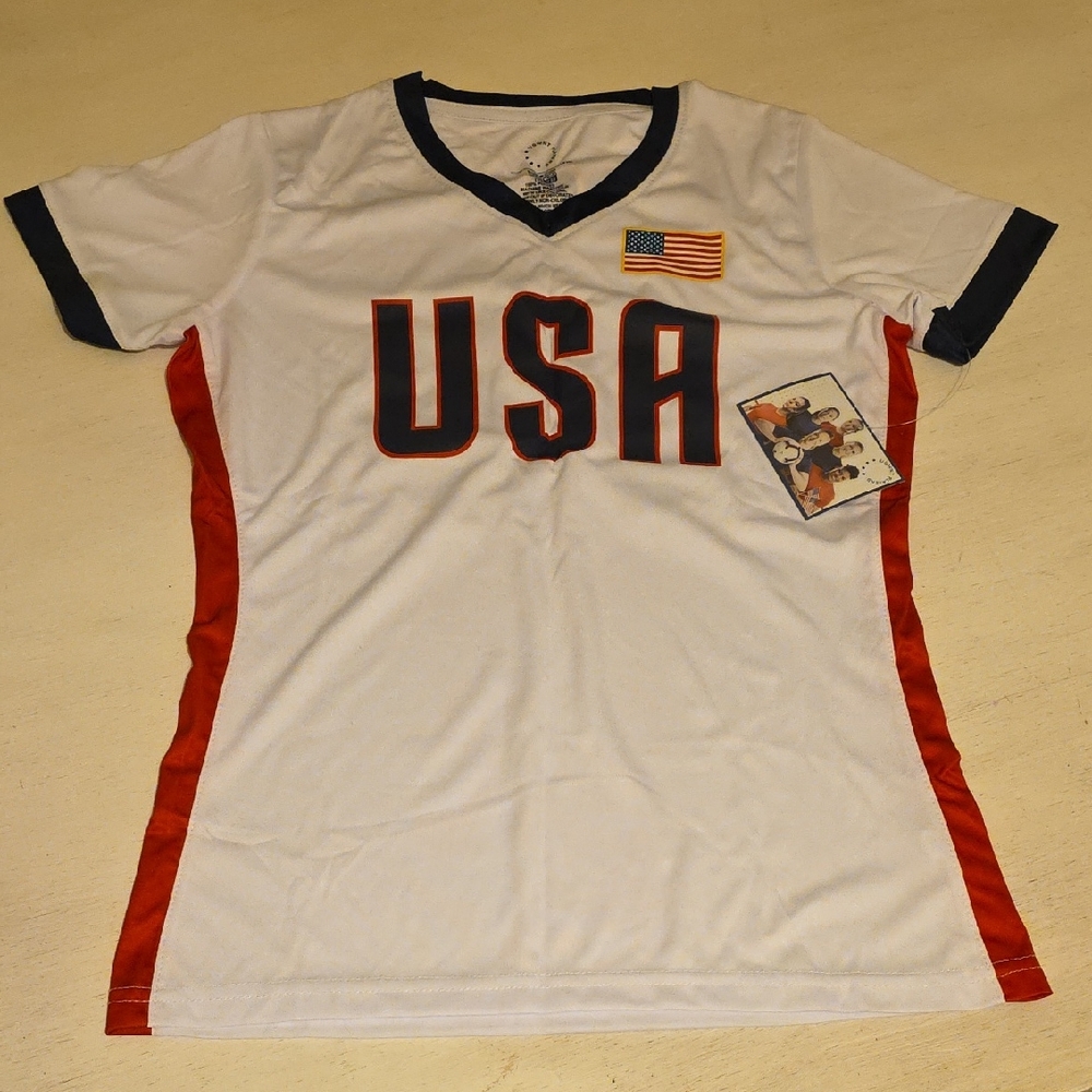 USA Flag‎ V-Neck T-Shirt